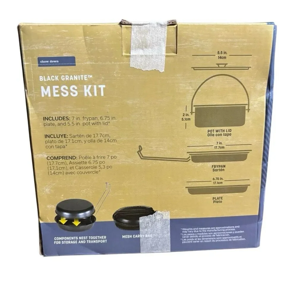 Stansport Black Granite Mess Kit *New-Open Box*